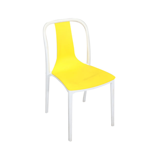 Vicari Cafe Chair Yellow and White