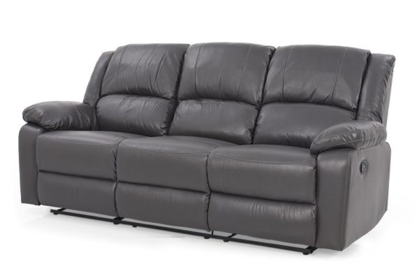 Gunn Recliner Three-Seater With Leatherette