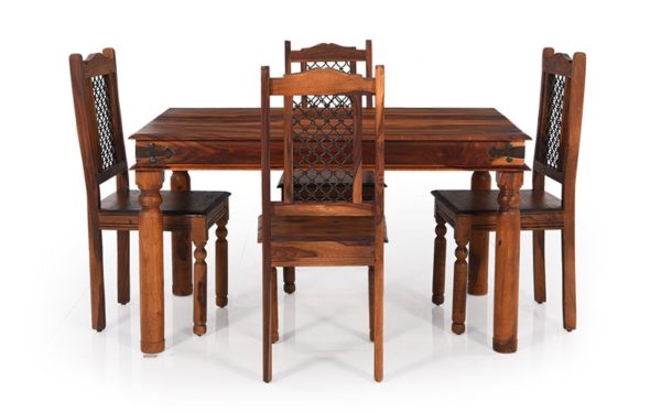 Alfy 4 Seater Solid Wood Dining Set