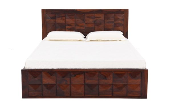 Cooper King Size Bed With Side Opening and Lifton Storage in Sheesham Wood