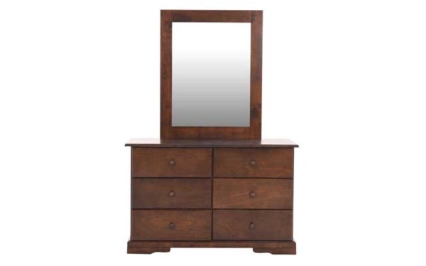 Frida Dresser With Storage and Mirror in Solidwood