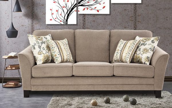 Laverne Three Seater Sofa In Fabric