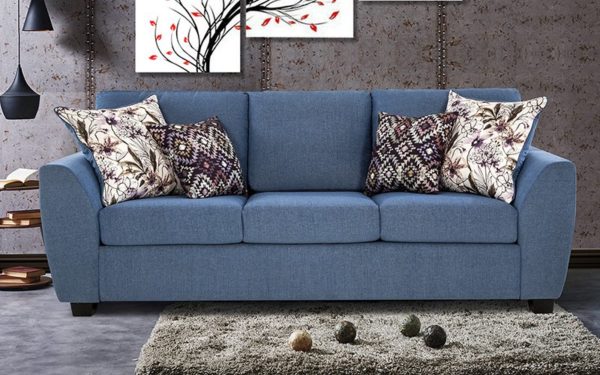 Leyva Three Seater Sofa In Fabric