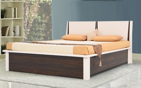 Mamoa Queen Size Bed With Hydraulic Storage in High Gloss Finish