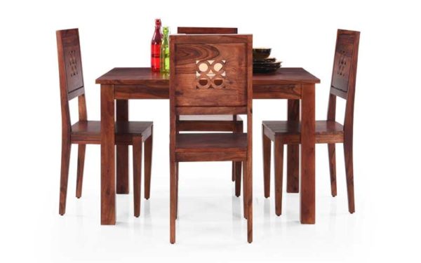 Mannu 4 Seater Solid Wood Dining Set