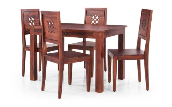 Mannu 4 Seater Solid Wood Dining Set
