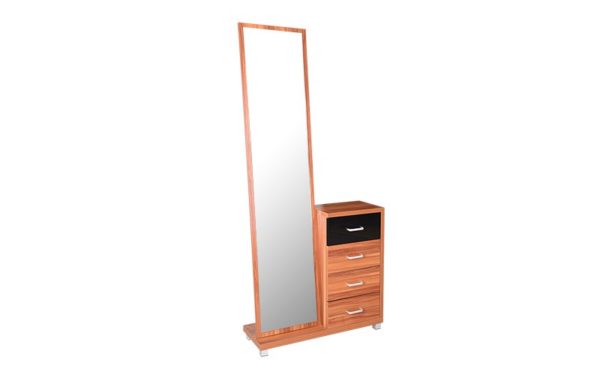 Asriel Dresser with Storage Full Length Mirror and Melamine Finish