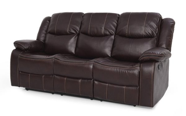 Badger Three Seater Manual Recliner With Leatherette