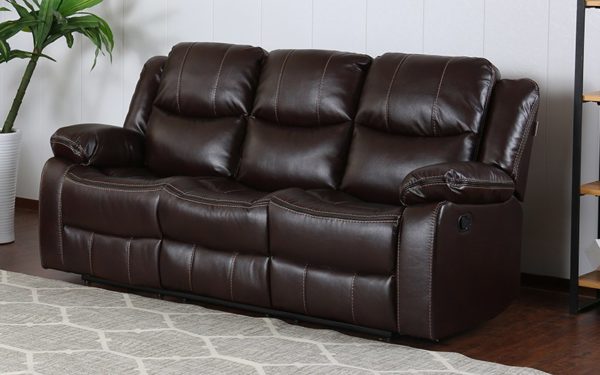 Badger Three Seater Manual Recliner With Leatherette