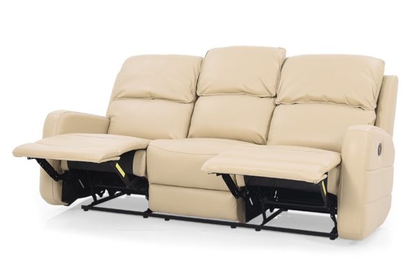 Jane Three Seater Recliner With Leatherette
