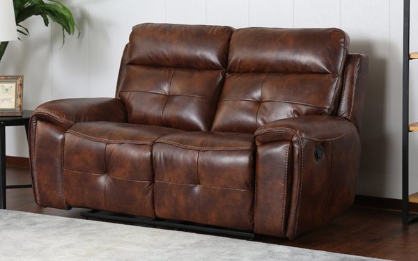 Lydia Two Seater Manual Recliner in Leatherette