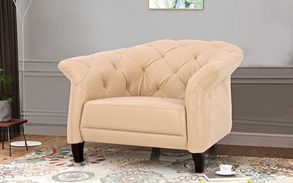 Maja Single Seater Sofa With Genuine Leather