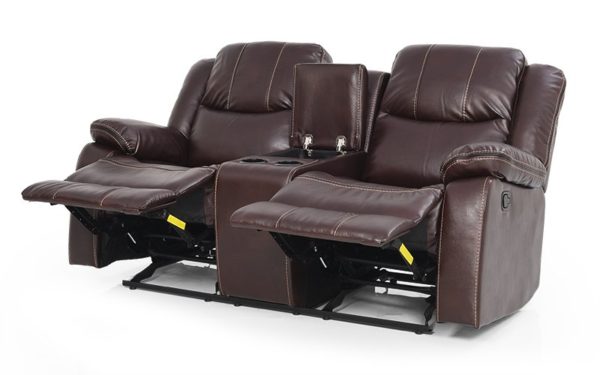 Badger Two Seater Manual Recliner With Leatherette