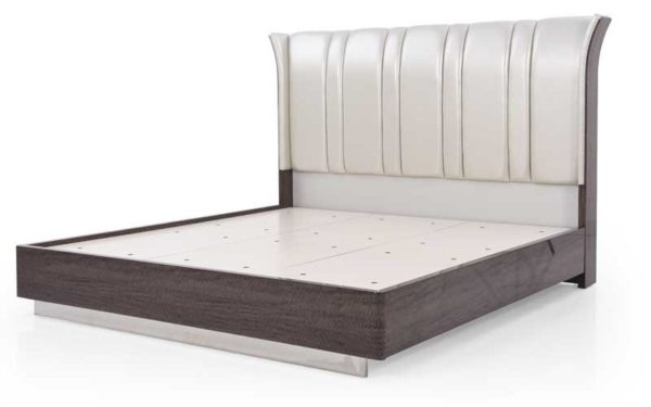 Prepon King Size Bed without Storage in High Gloss Reflective Finish