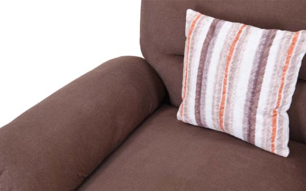 Skinny Single Seater Sofa in Suede Fabric