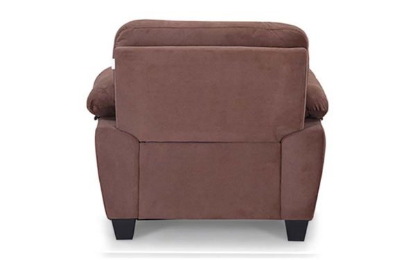 Skinny Single Seater Sofa in Suede Fabric