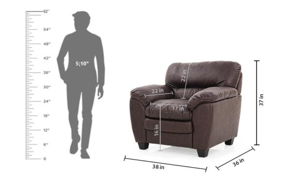 Travis Single Seater Sofa With Leatherette