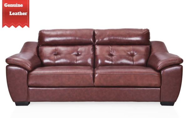 Yael Three Seater Genuine Leather Sofa