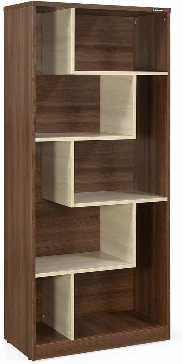 Maxi Bookcase in Brown and White