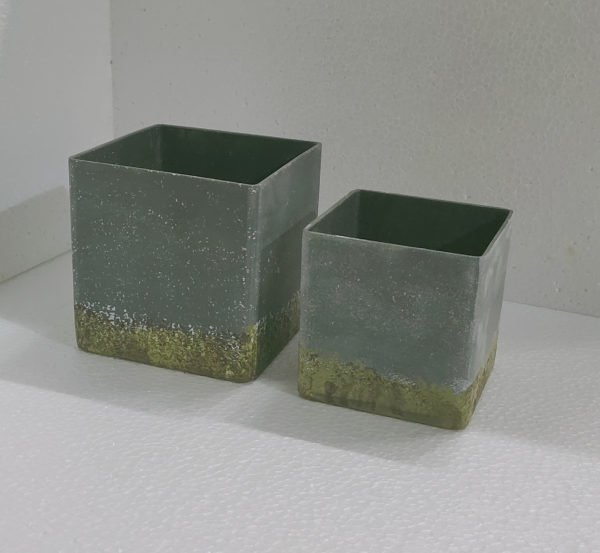 Gisem Stor Cuboid Ceramic Vase Set of two