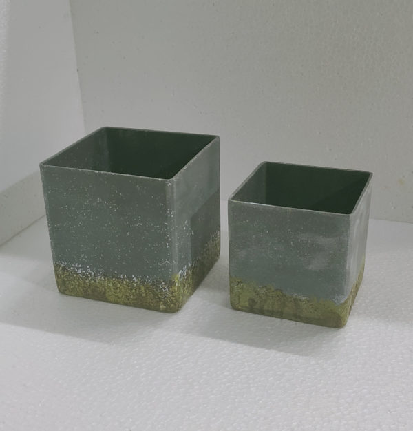 Gisem Stor Cuboid Ceramic Vase Set of two